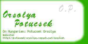 orsolya potucsek business card